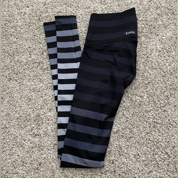 KDEER Stripe Leggings Full Length-Small-EXCELLENT Condition! - Picture 1 of 5